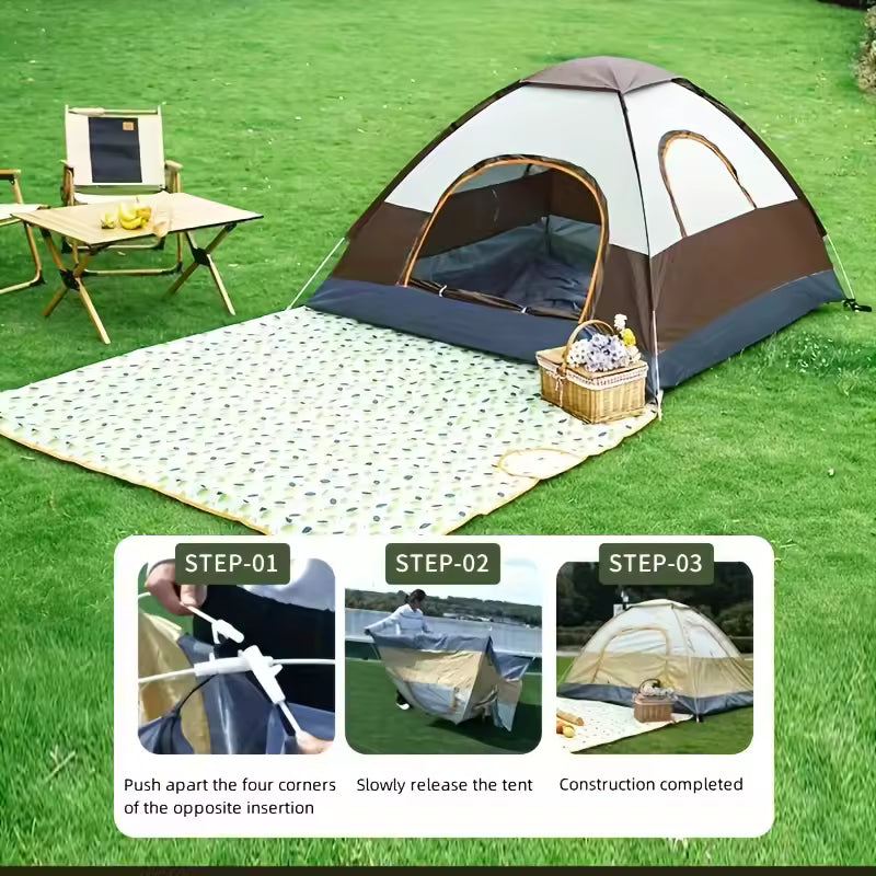 Steps in Setting up of Portable Camping Tent.