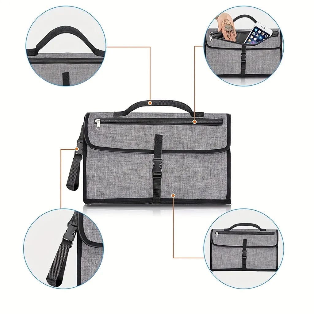 Parts Of Portable Diaper Changing Travel Mat Bag.