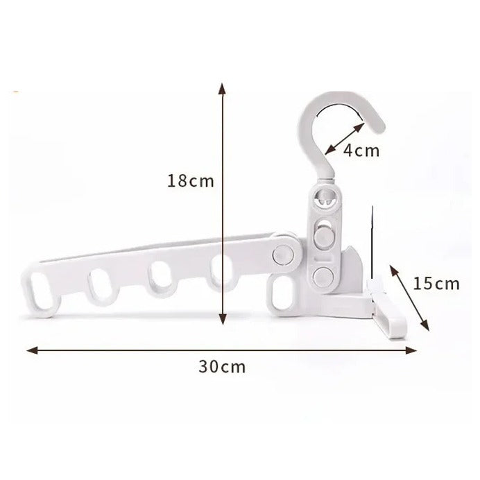 Portable Foldable Clothes Hanger with its size