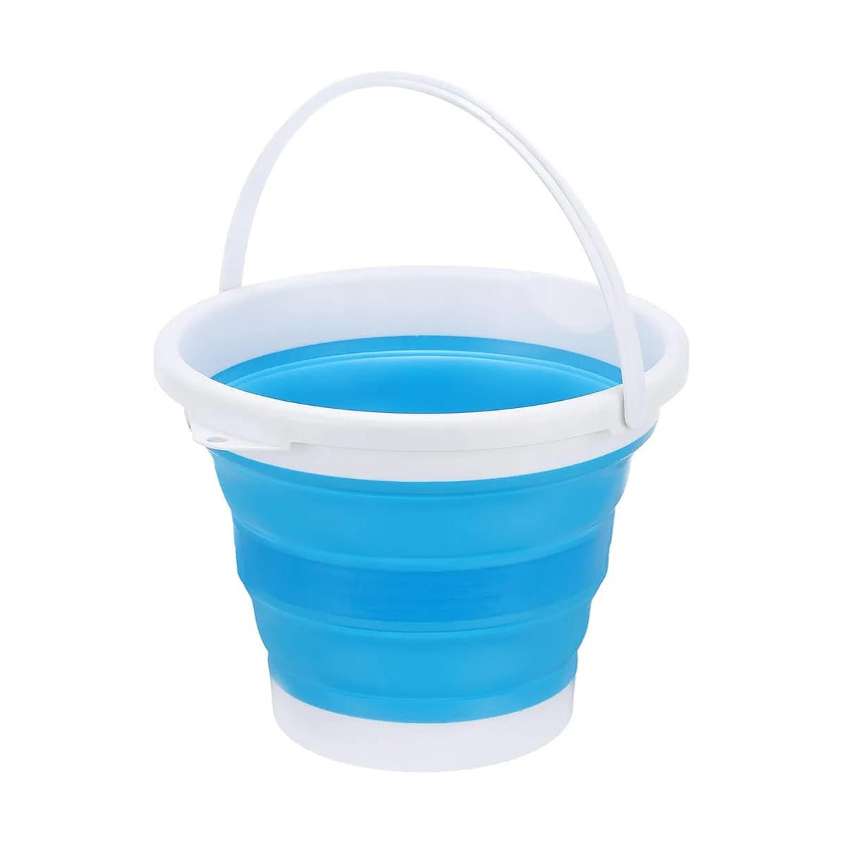 Portable Folding Bucket in Blue Color.