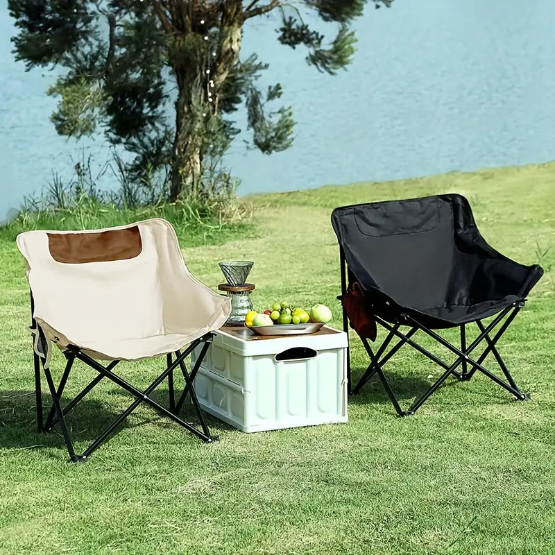 Portable Folding Camping Chairs are Arranged near Camping Area.