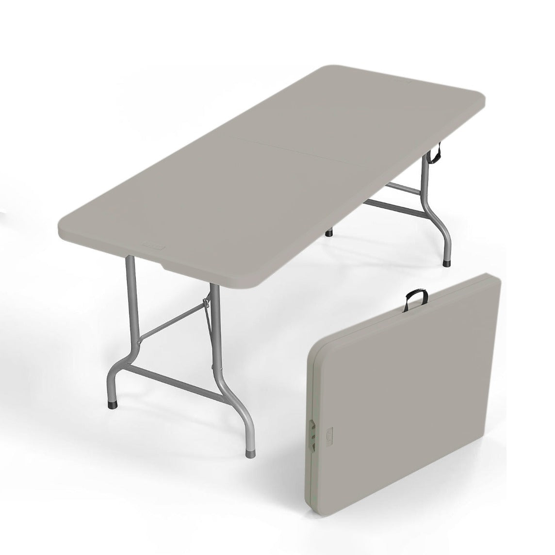 Portable Folding Indoor Outdoor Table n Grey Color.