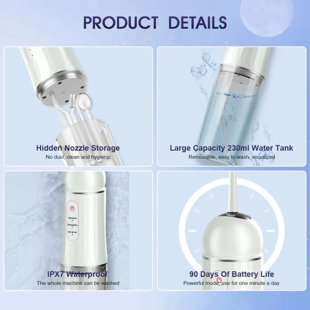 Portable Oral Irrigator, Dental Water Flosser for Deep Cleaning Portable Oral Irrigator, Dental Water Flosser for Deep Cleaning