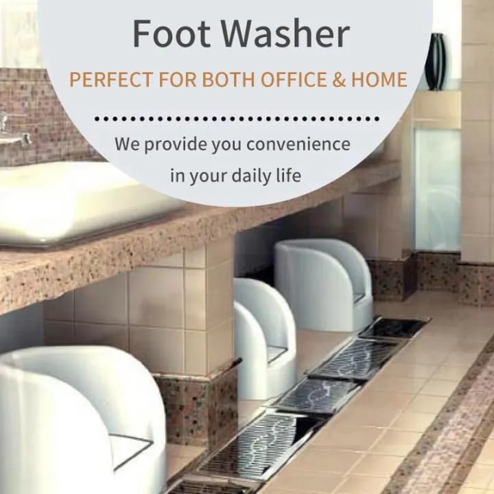 Automatic Wudu Foot Washer placed on the floor