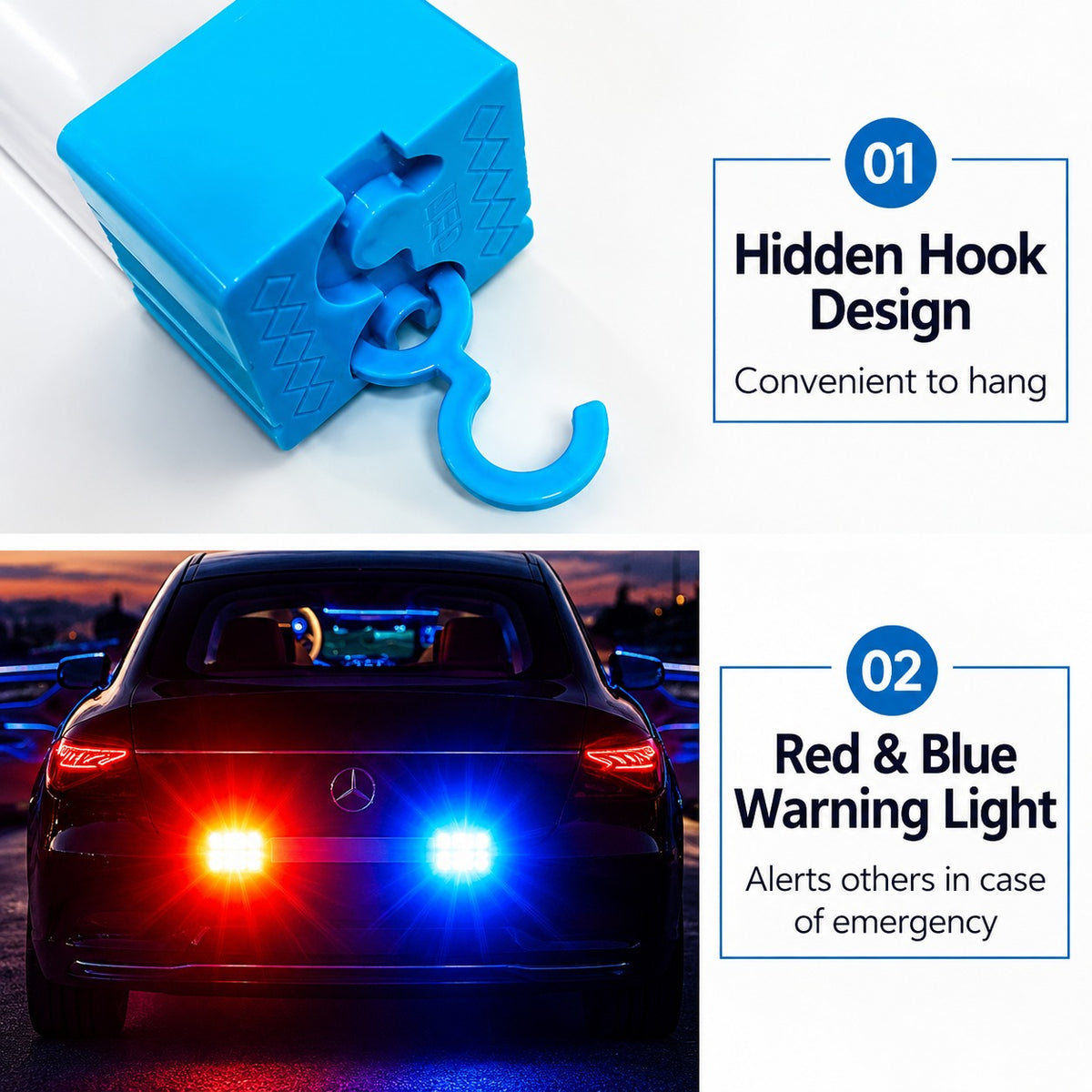 Parts Details and Demonstration of Portable Rechargeable LED Light Bar.