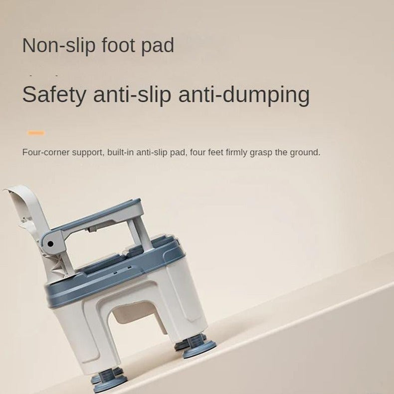 Non Slip Feature Of Portable Toilet Chair.