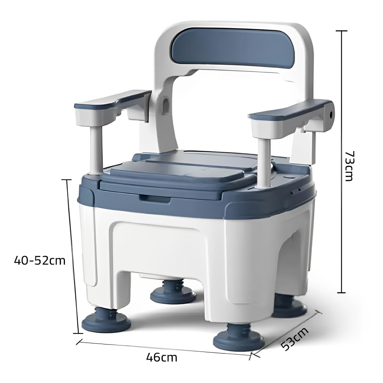 Size Of Portable Toilet Chair.