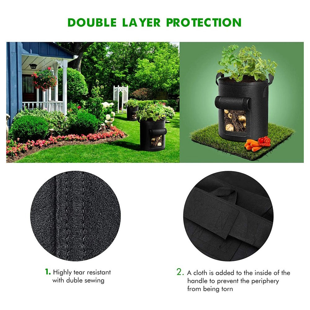 10 Gallon Potato Grow Bags  made of no featuring a double layer of protection