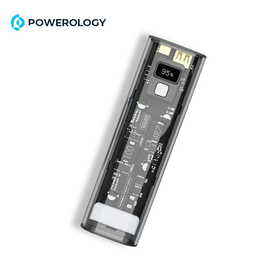Powerology Crystalline Series Power Bank 24000mAh PD 100W, Dual Output Fast Charging 24000mAh 
