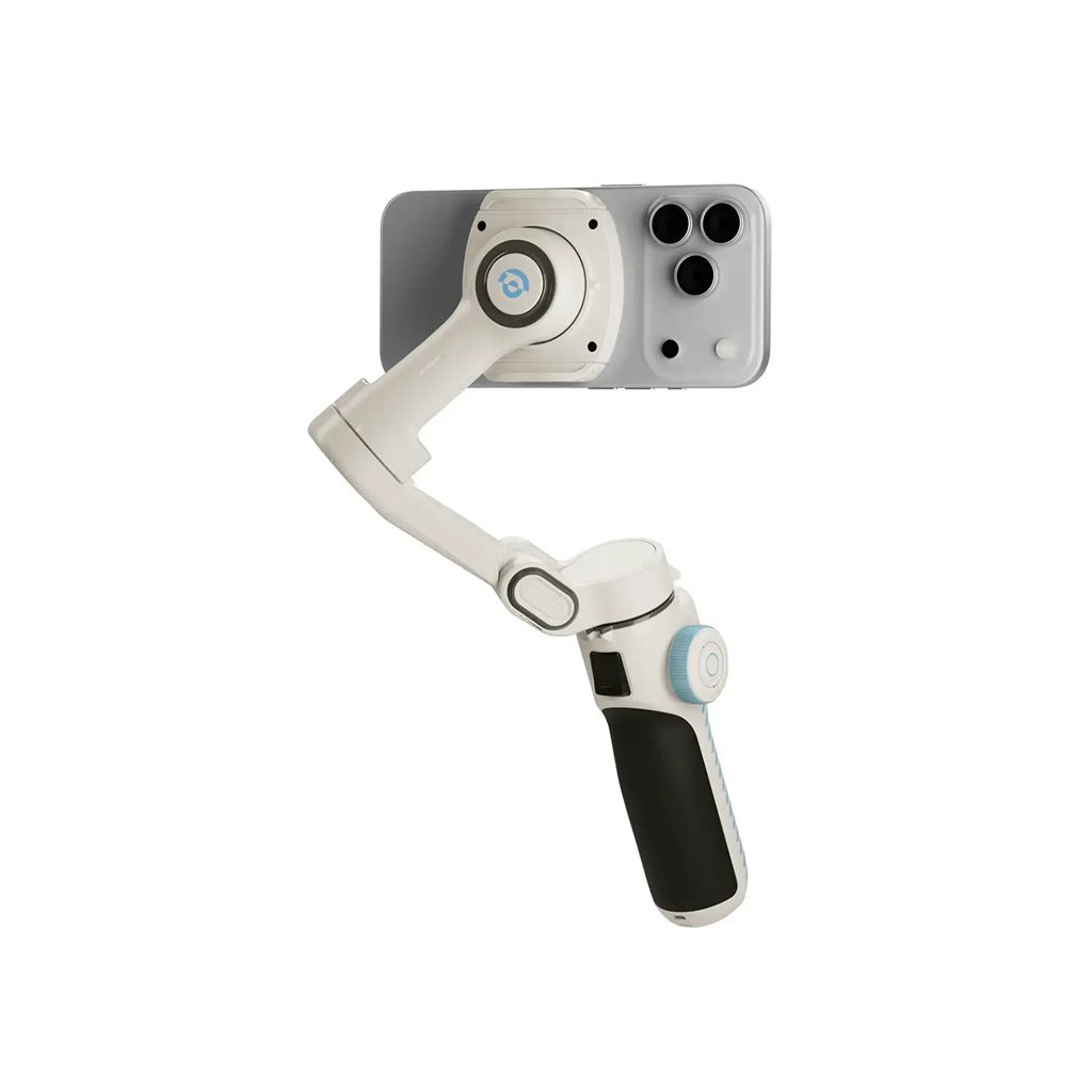 Powerology MagWave 3-Axis Magnetic Smartphone Gimbal  with smartphone holder on a white background