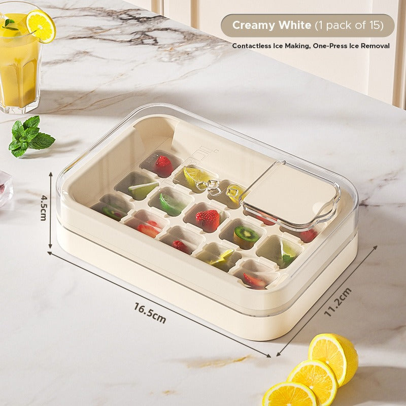 Press Type Ice Cube Making Tray Mold with Storage Box Press Type Ice Cube Making Tray Mold with Storage Box