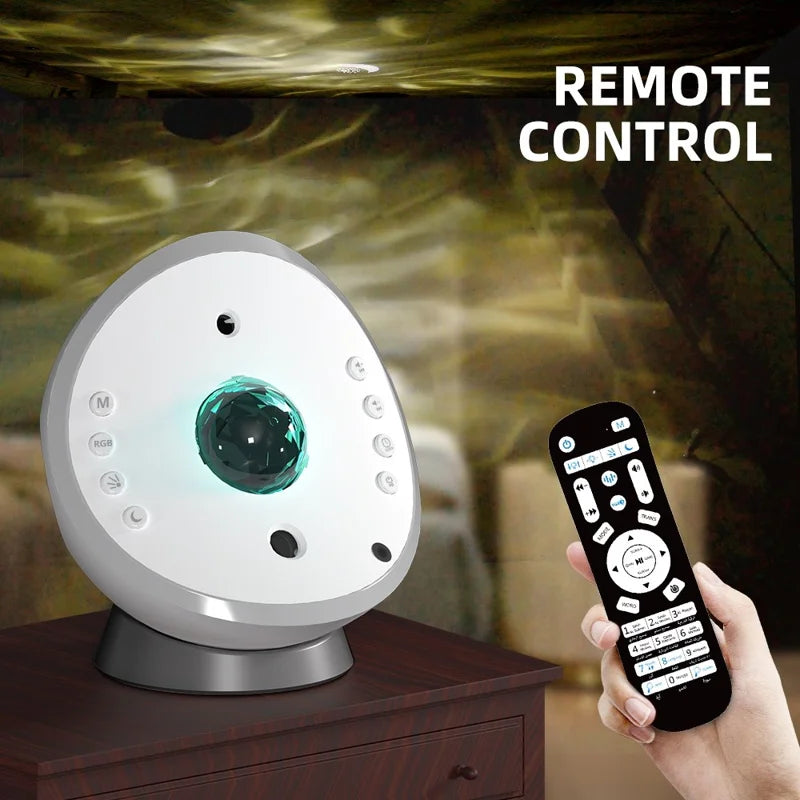 A Person is Holding the Remote Control of the Projection Qur’an Speaker.