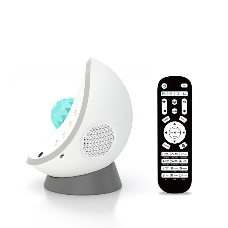 A Projection Qur’an Speaker and its Remote Control.