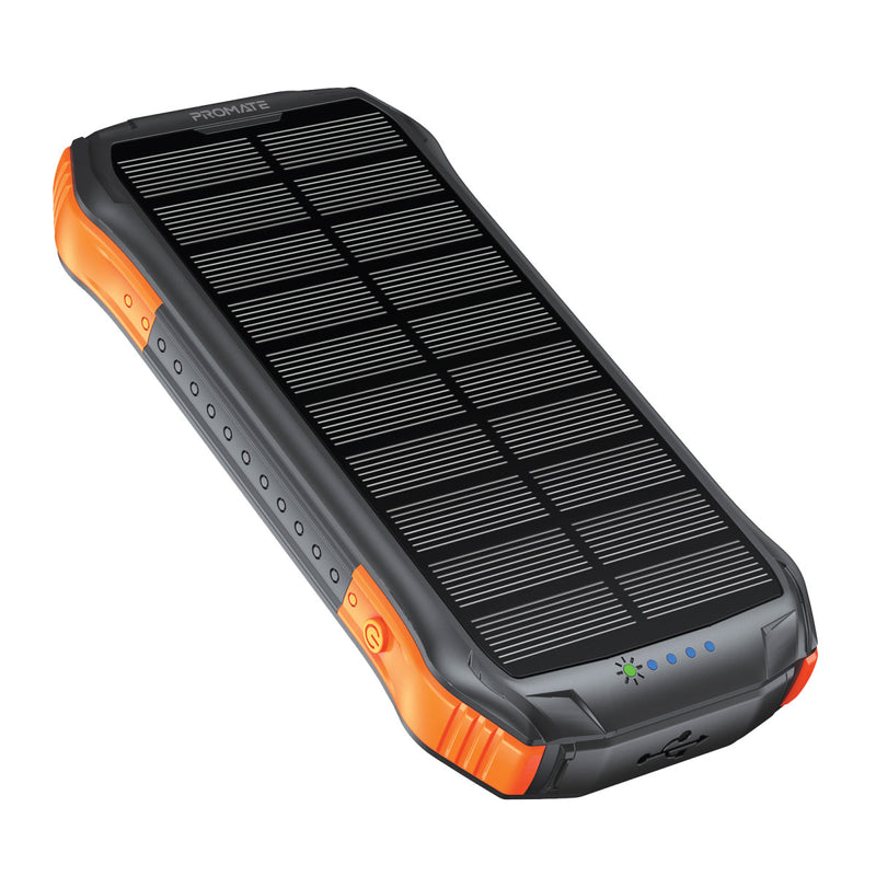 Promate Rugged EcoLight™ Solar Power Bank.