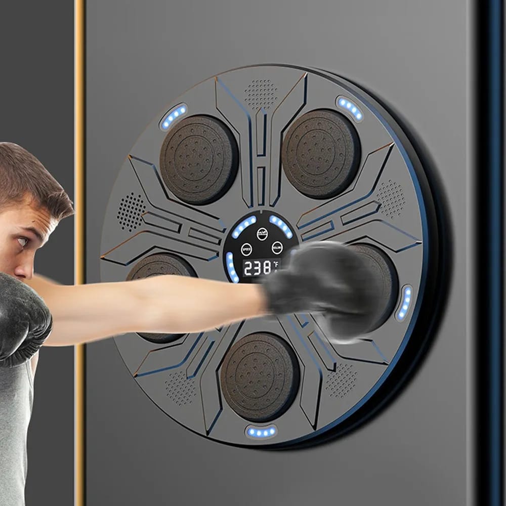 A Person is Punching On Musical Boxing Target.