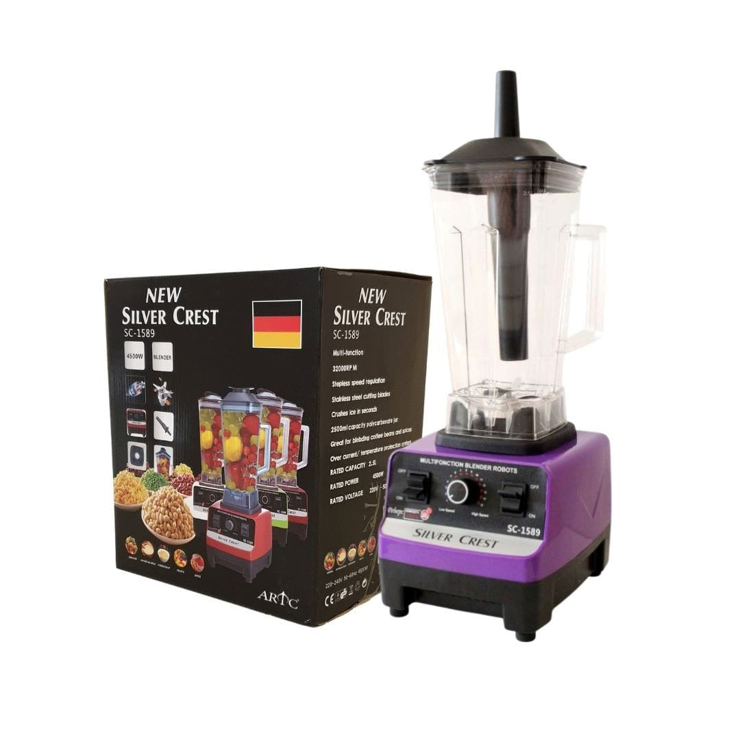 Purple Silver Crest Professional Large Capacity Kitchen Electric Blender Juicer, Mixer.