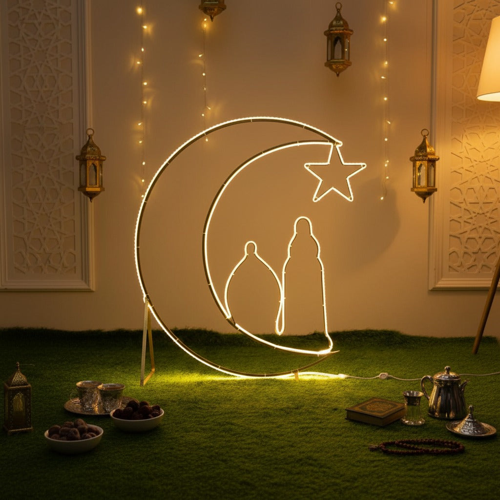 Ramadan Moon & Star LED Light.