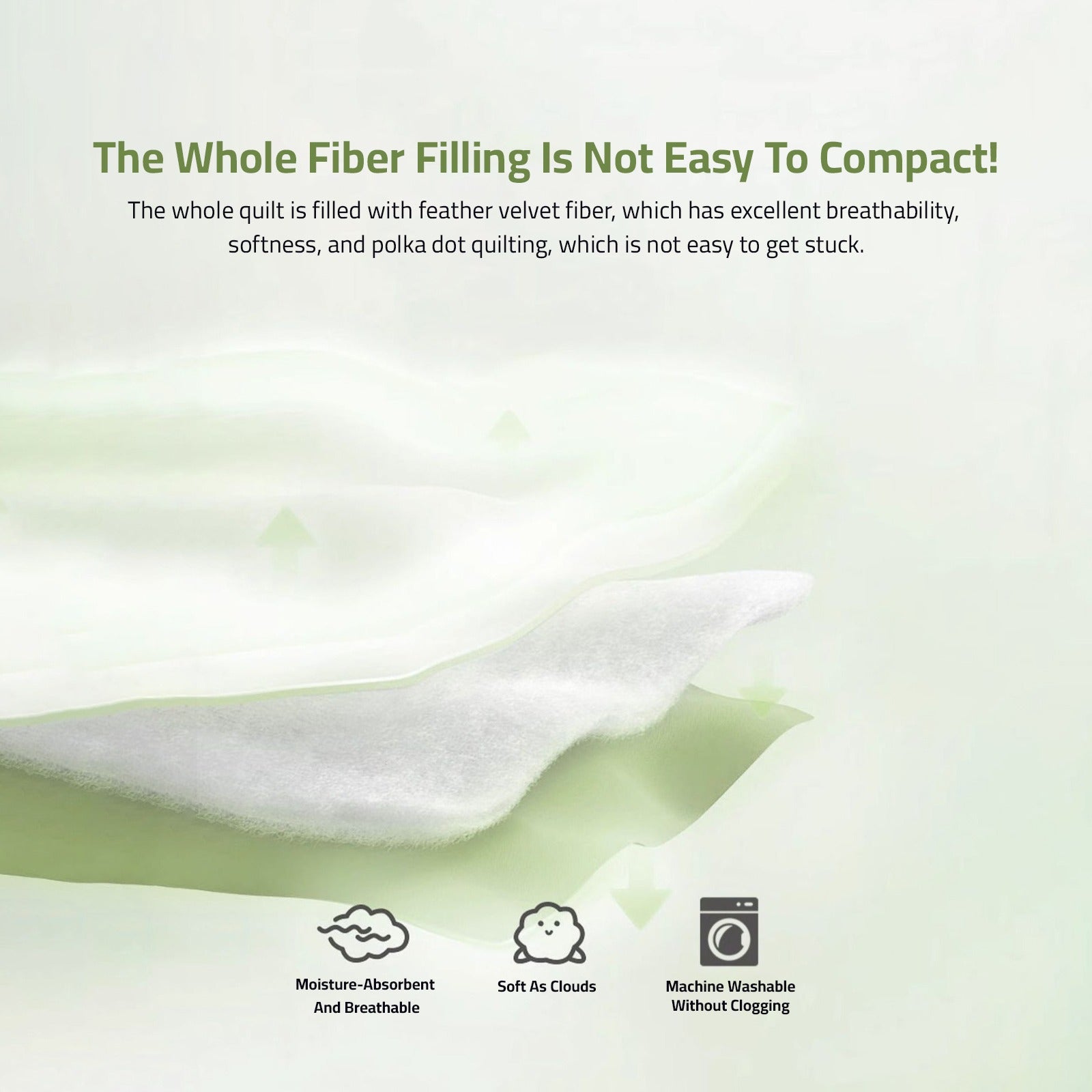 Filling Material Of  Summer Quilted Cooling Comforter Bedding Set.