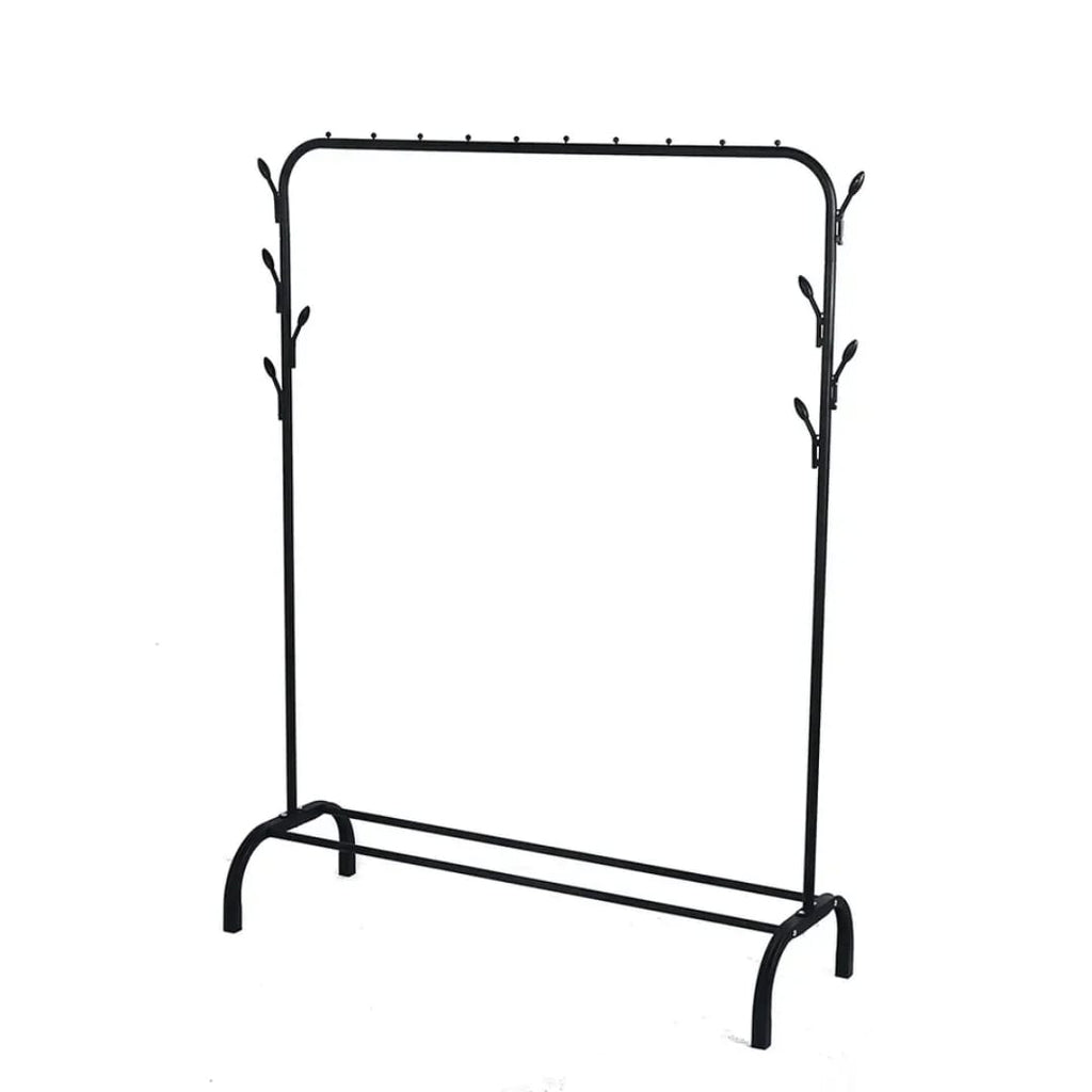 Multipurpose Metal Garment Stand, Clothes Hanger Rack with Shelf, Sing