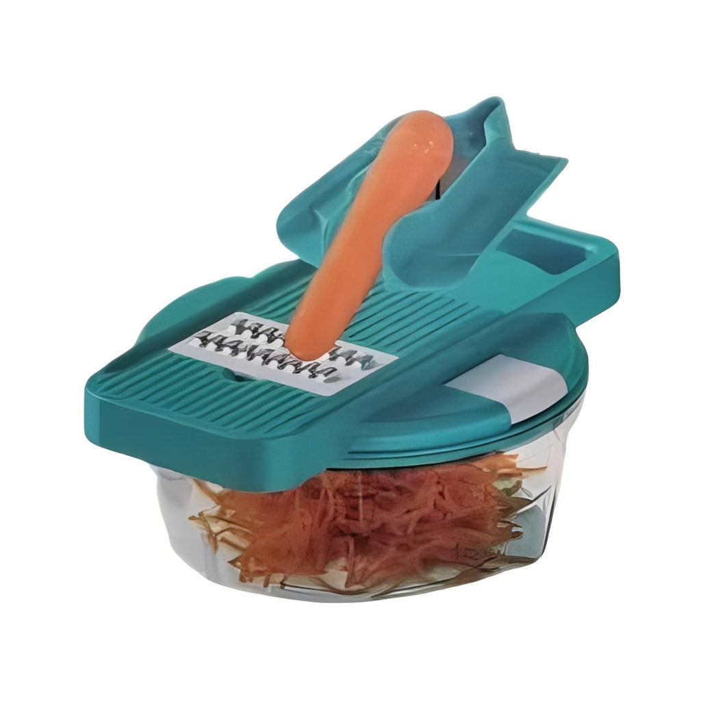 2-in-1 Food Processor Grater & Vegetable Cutter Set with Container, Multifunction Manual Slicer, Chopper & Grinder 2-in-1 Food Processor Grater & Vegetable Cutter Set with Container, Multifunction Manual Slicer, Chopper & Grinder