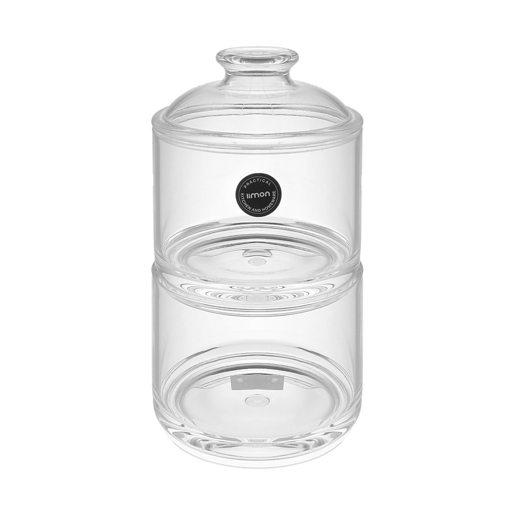 Acrylic Chocolate Container, Stackable 2 Layer Candy Nuts Storage Jar Acrylic Chocolate Container, Stackable 2 Layer Candy Nuts Storage Jar