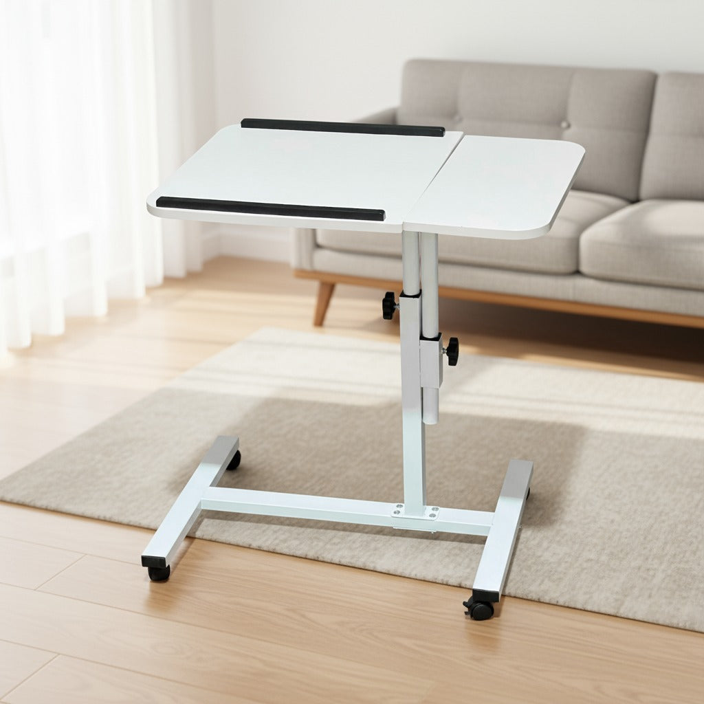 Adjustable Overbed Laptop Desk with Wheels.