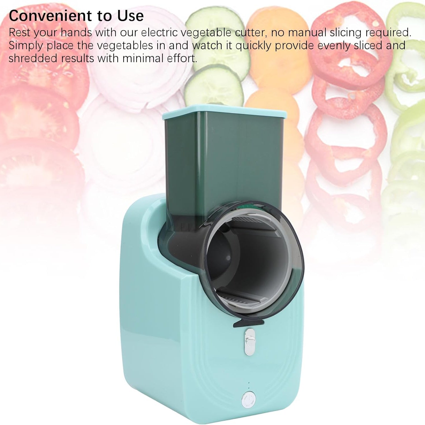 An Automatic Vegetable Cutter Chopper Machine.