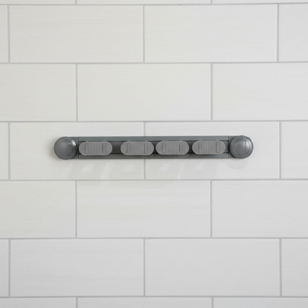 A Wall Mounted Mop Holder.