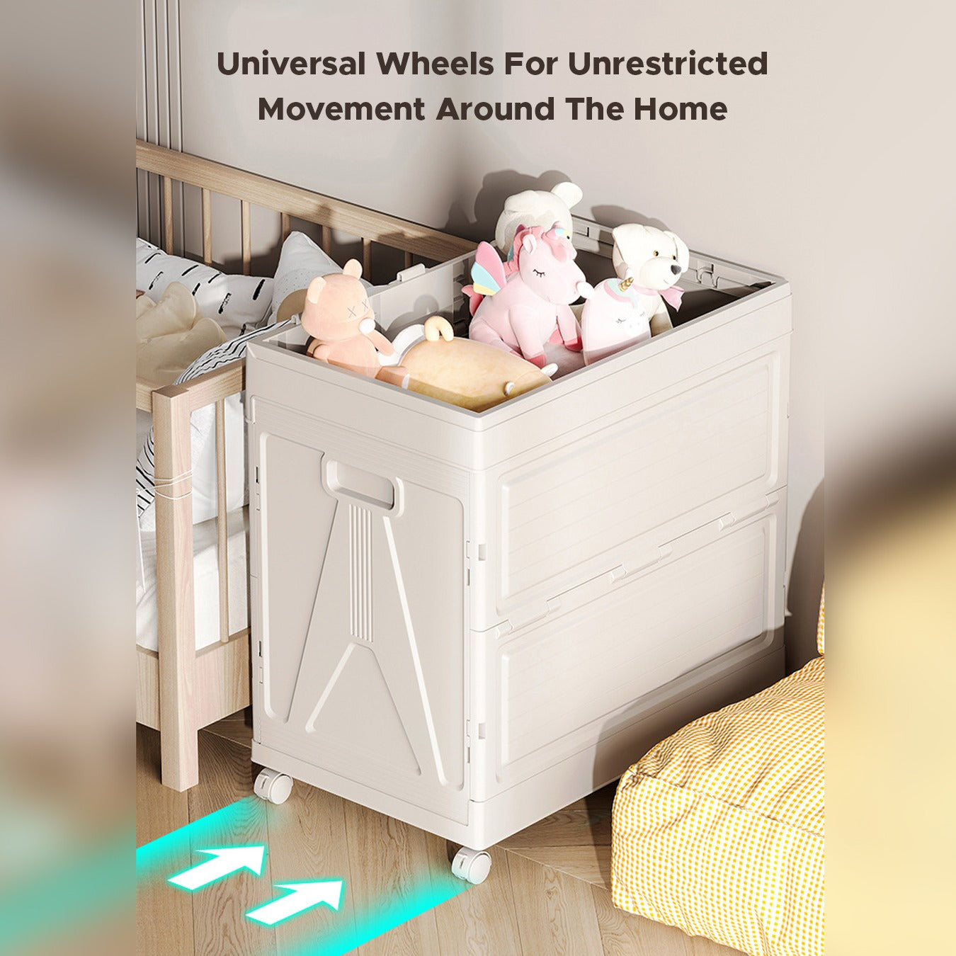 Foldable Cloth Storage Organizer Box with Toys.