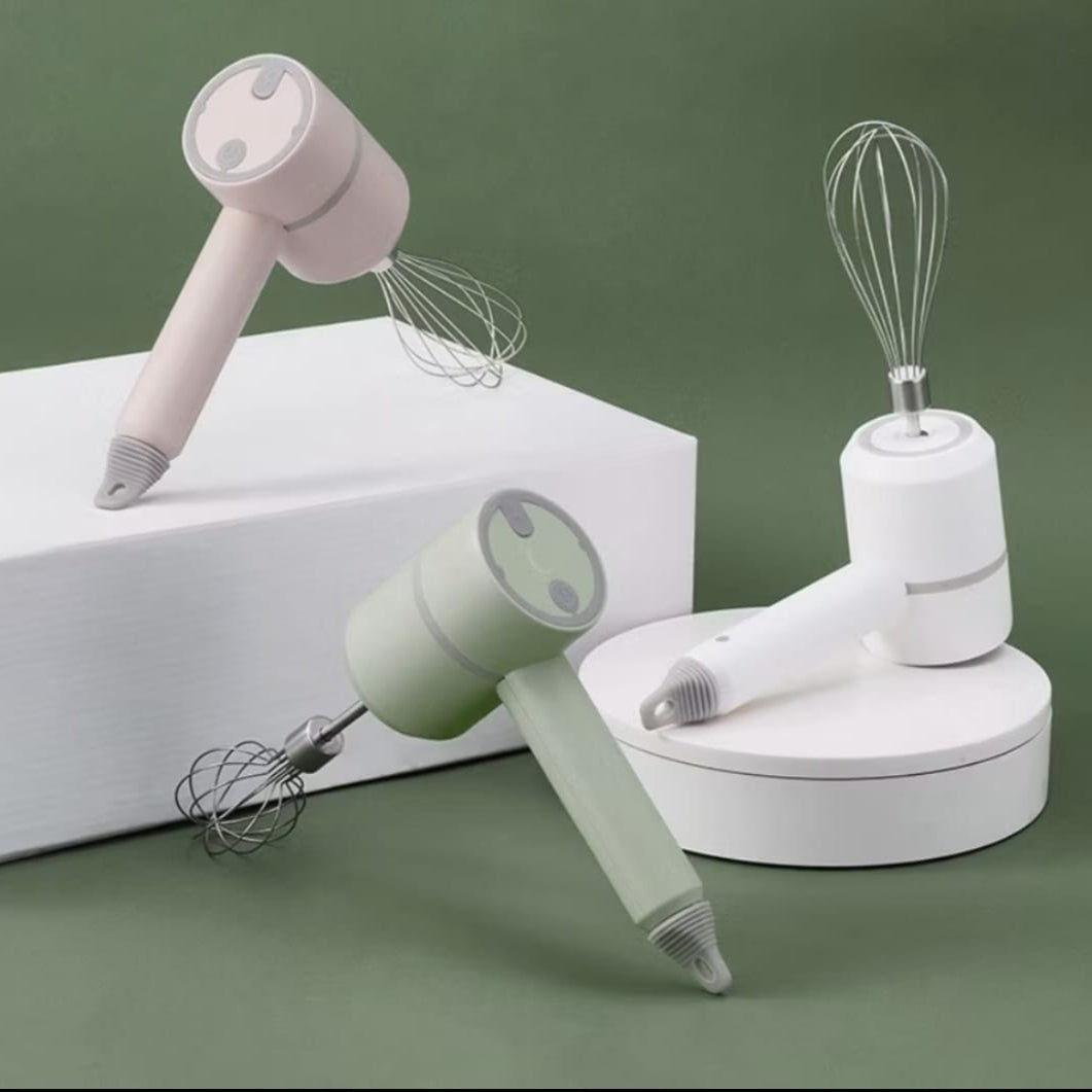 USB Rechargeable Hand Mixers Of Different Colors.