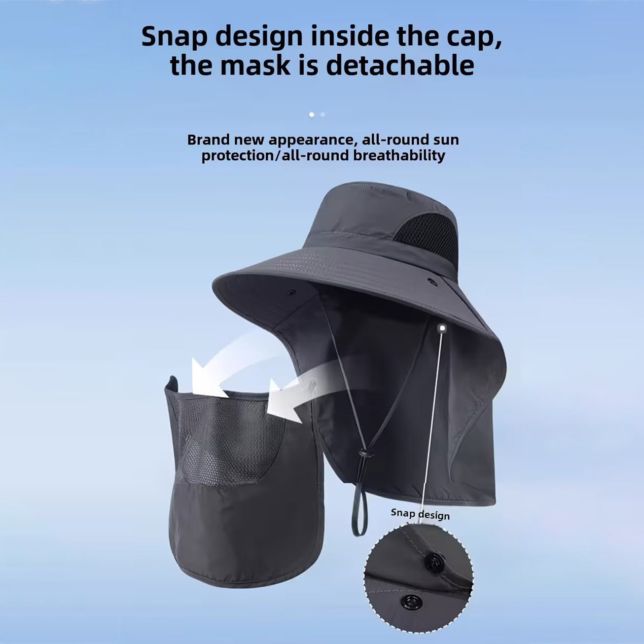 Design Details Of an Outdoor UV Protection Sun Hat.