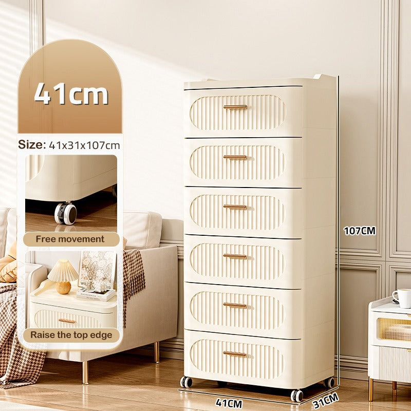 Size and Feature Details of Multi-Drawer Storage Cabinet.