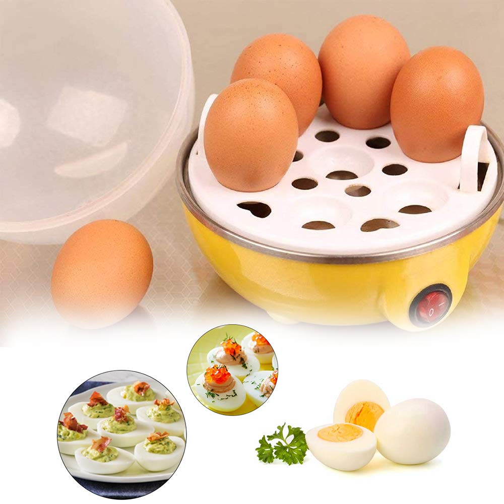 An Electric Egg Poacher Steamer with Eggs.