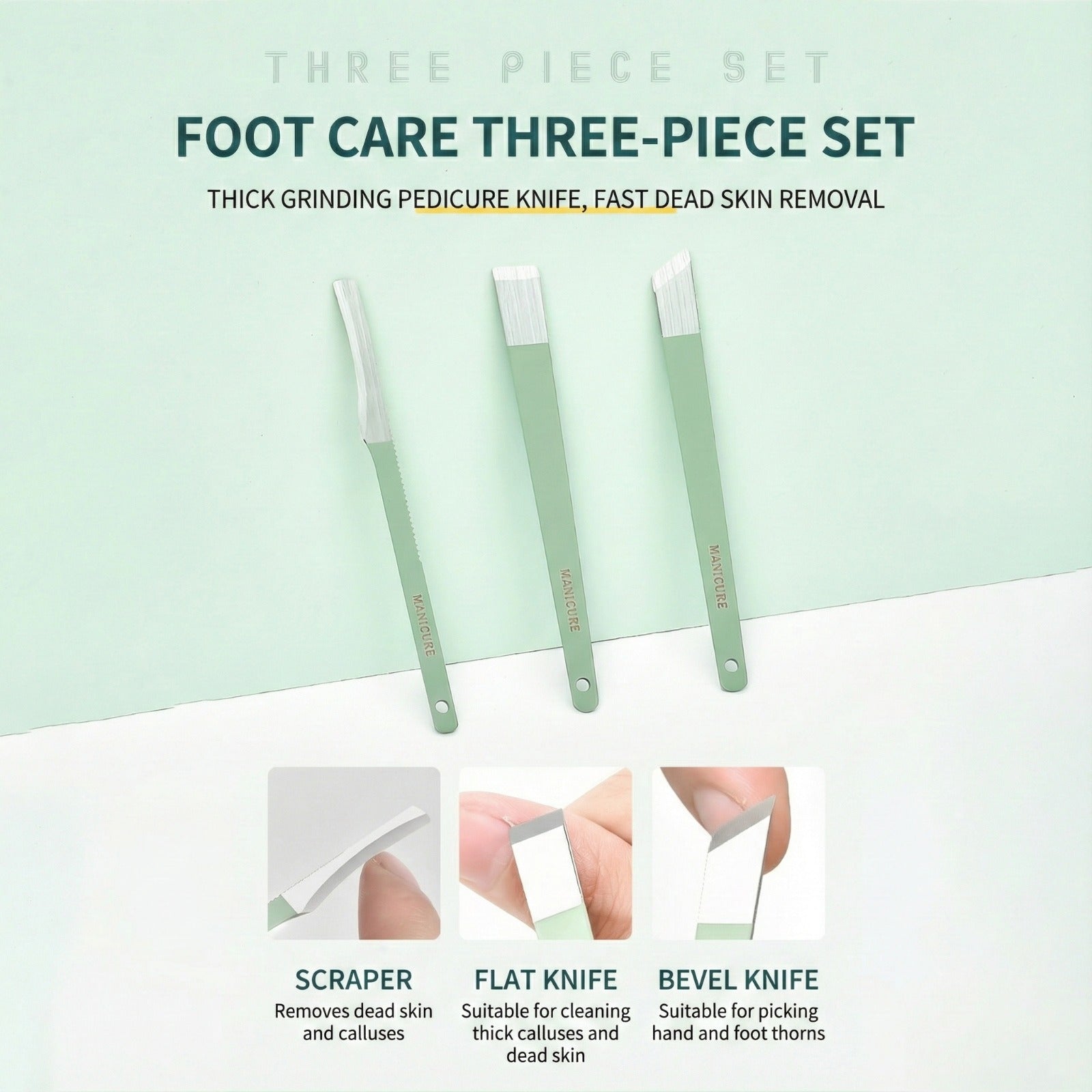 Individual Tool Details of 16-Piece Professional Nail Clipper Kit.