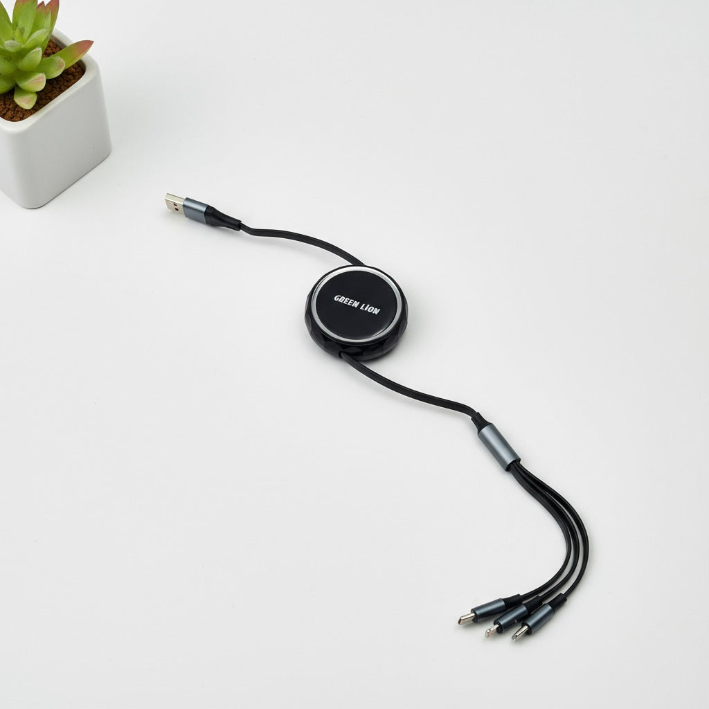 A Green Lion 5 in 1 Diamond Retractable Cable.