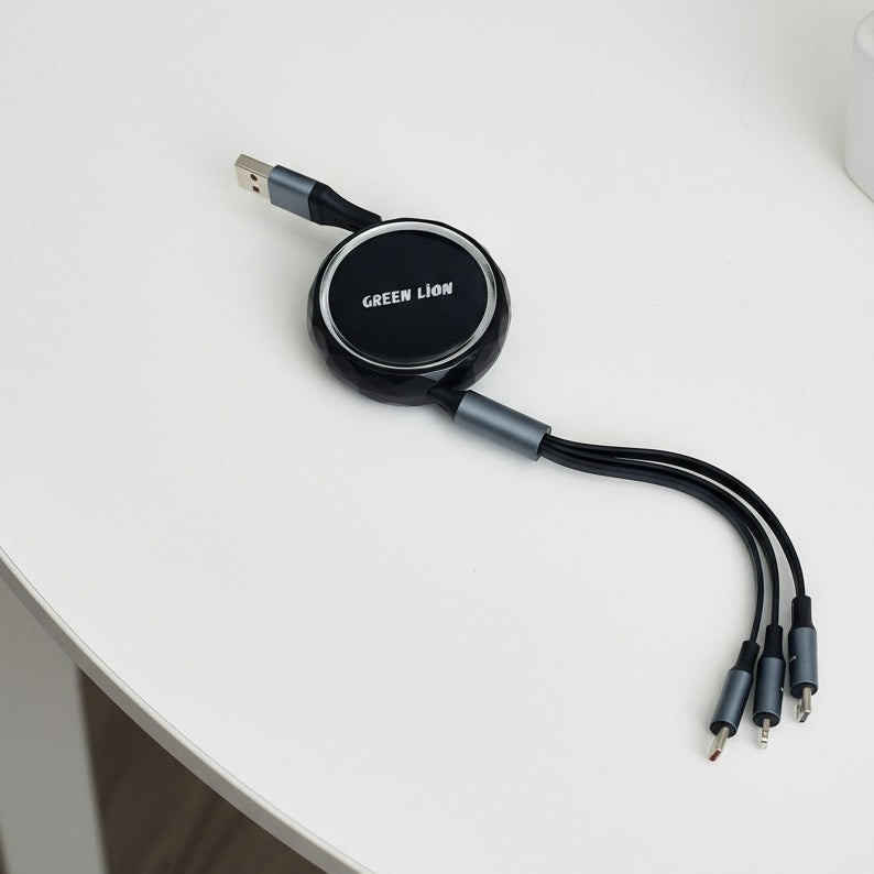 A Green Lion 5 in 1 Diamond Retractable Cable.