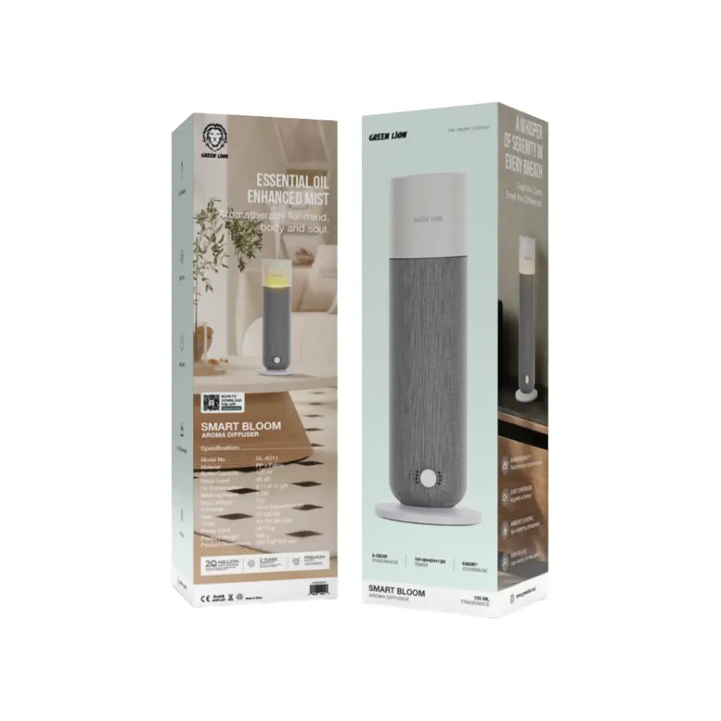 Packaging of Green Lion Smart Bloom Aroma Diffuser