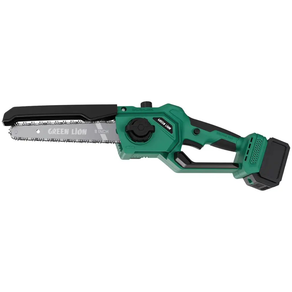 Green and black Green Lion Cordless Electric Chainsaw 
