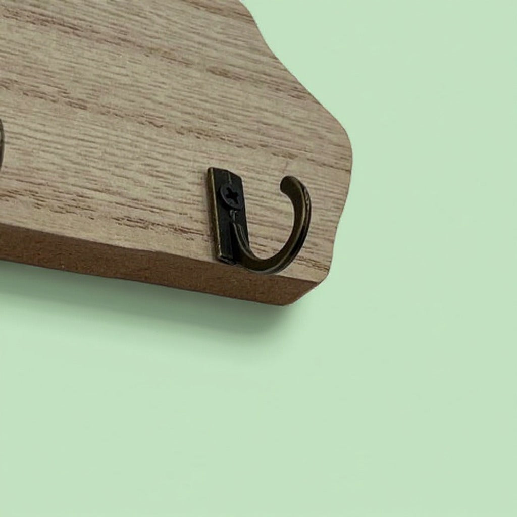 Hook Of Hanging Wooden Key Holder.