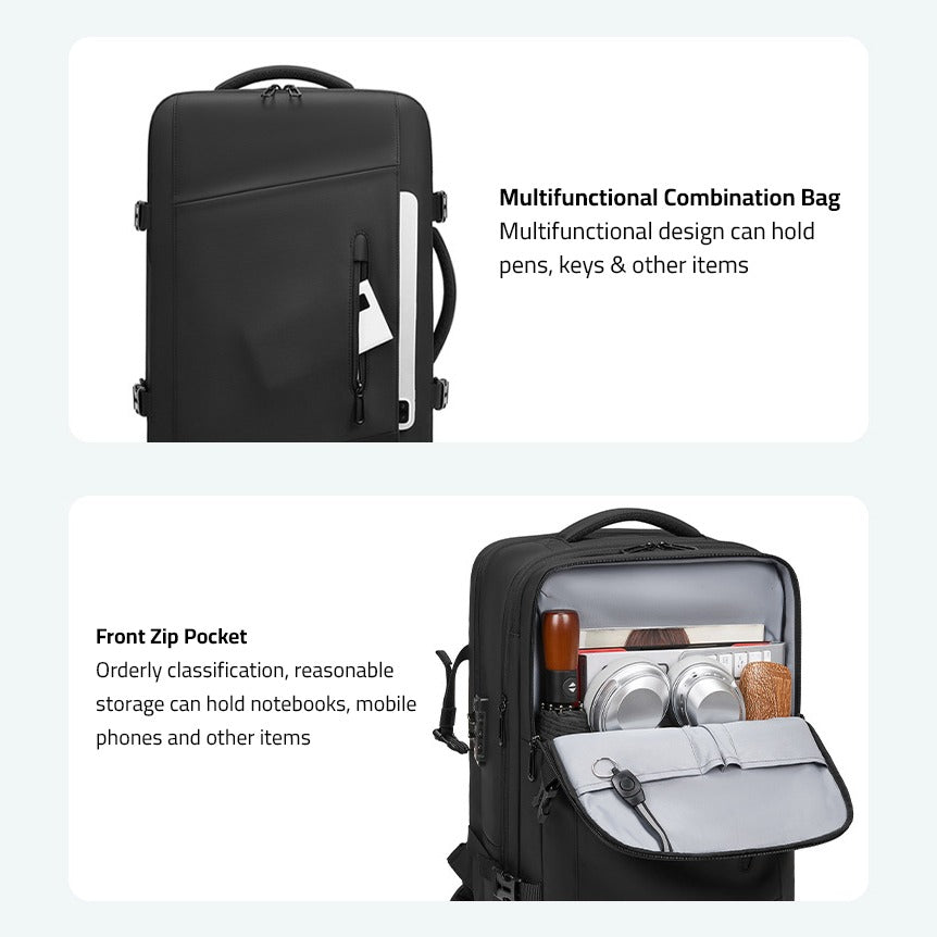 Large Capacity Expandable Travel Backpack.
