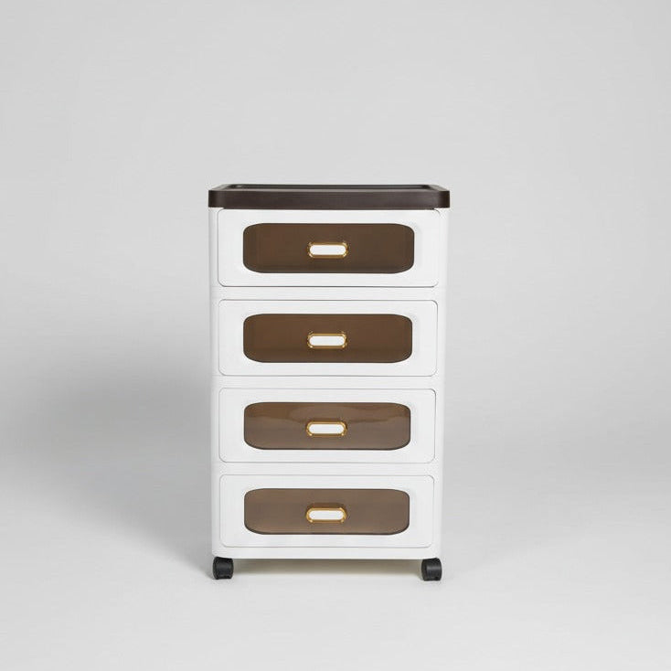 A Multi-layer Plastic Storage Drawer Cabinet.