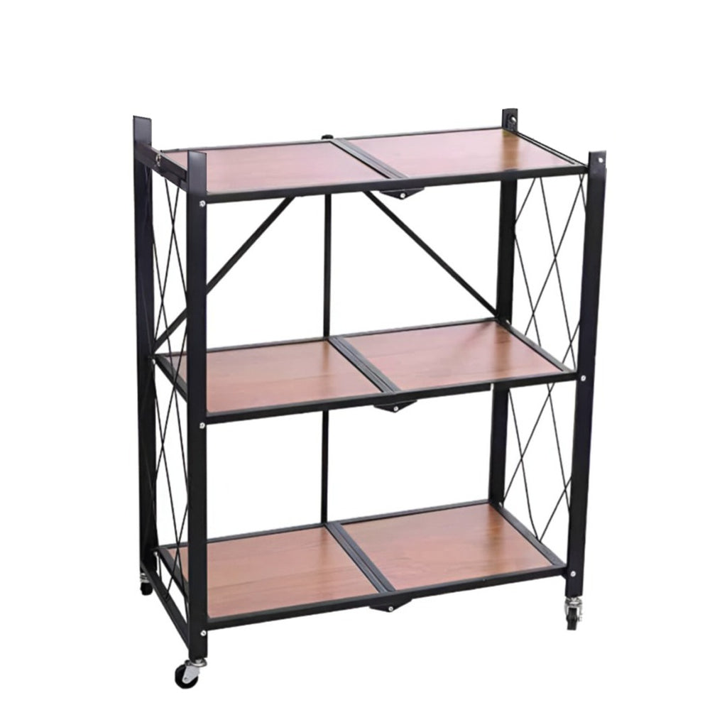 Multi-tier Storage Shelves – Folding Wooden Organizer Rack for Home & Office Multi-tier Storage Shelves – Folding Wooden Organizer Rack for Home & Office