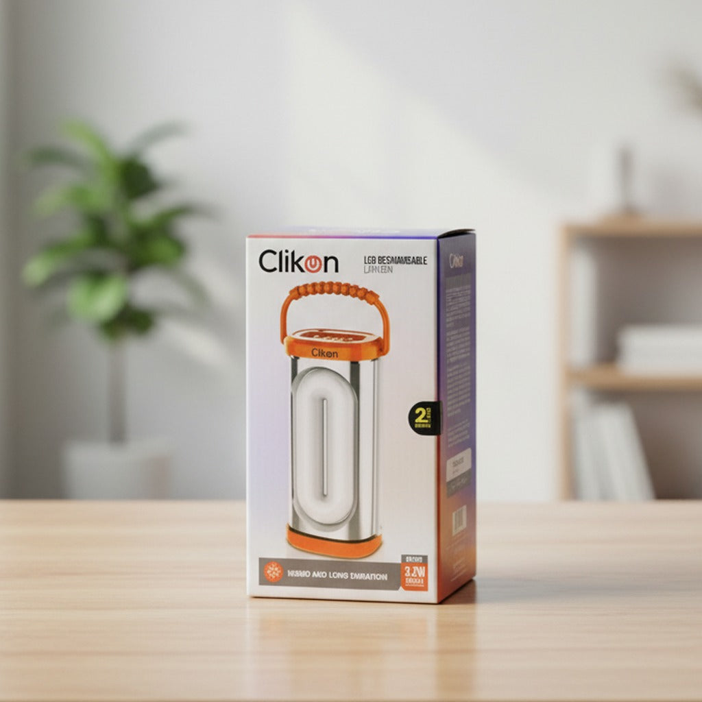 Pack of Clikon LED Rechargeable Lantern is Kept on a Table.