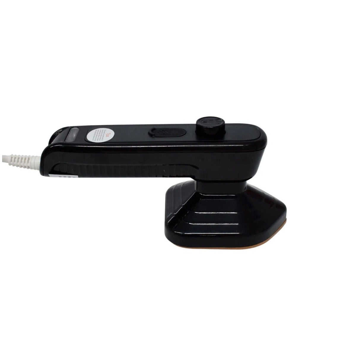 Portable Mini Steam Iron with a cord on a white background