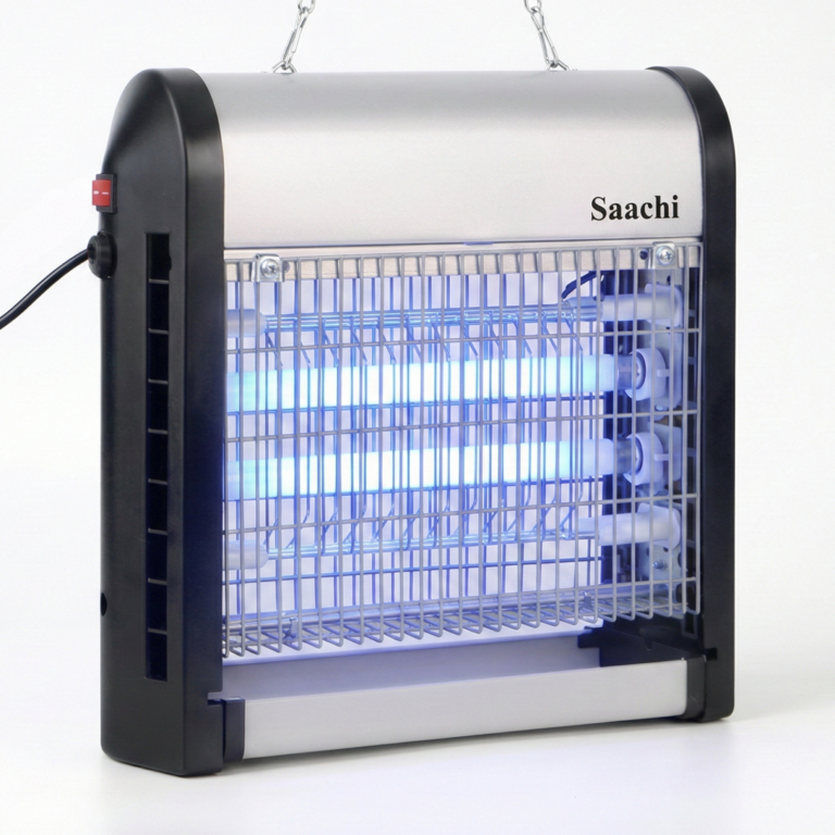 Saachi insect killer on a white background