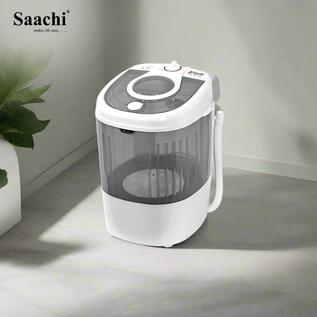Saachi NL-WM-6805-GN Single-Tub Mini Washing Machine with Spinner