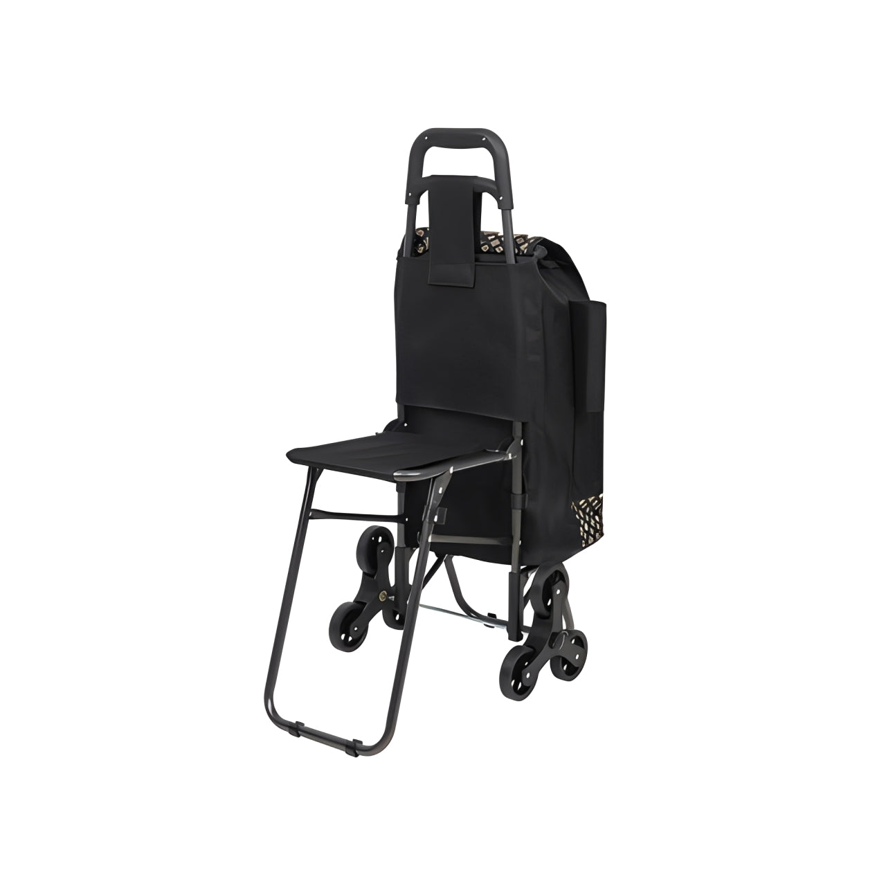 Black Shopping Trolley on a white background