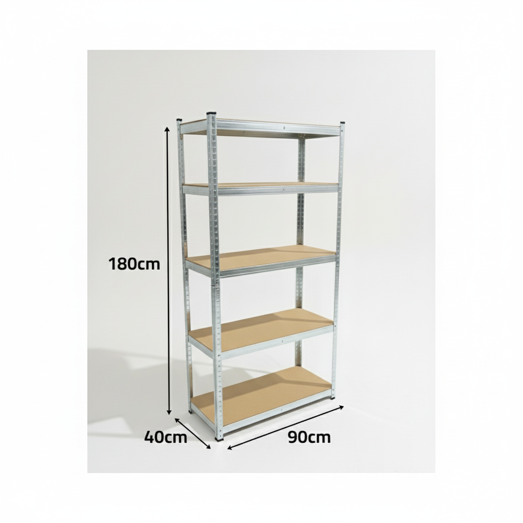 Size Details Of 5 Tier Galvanized Shelving Unit.