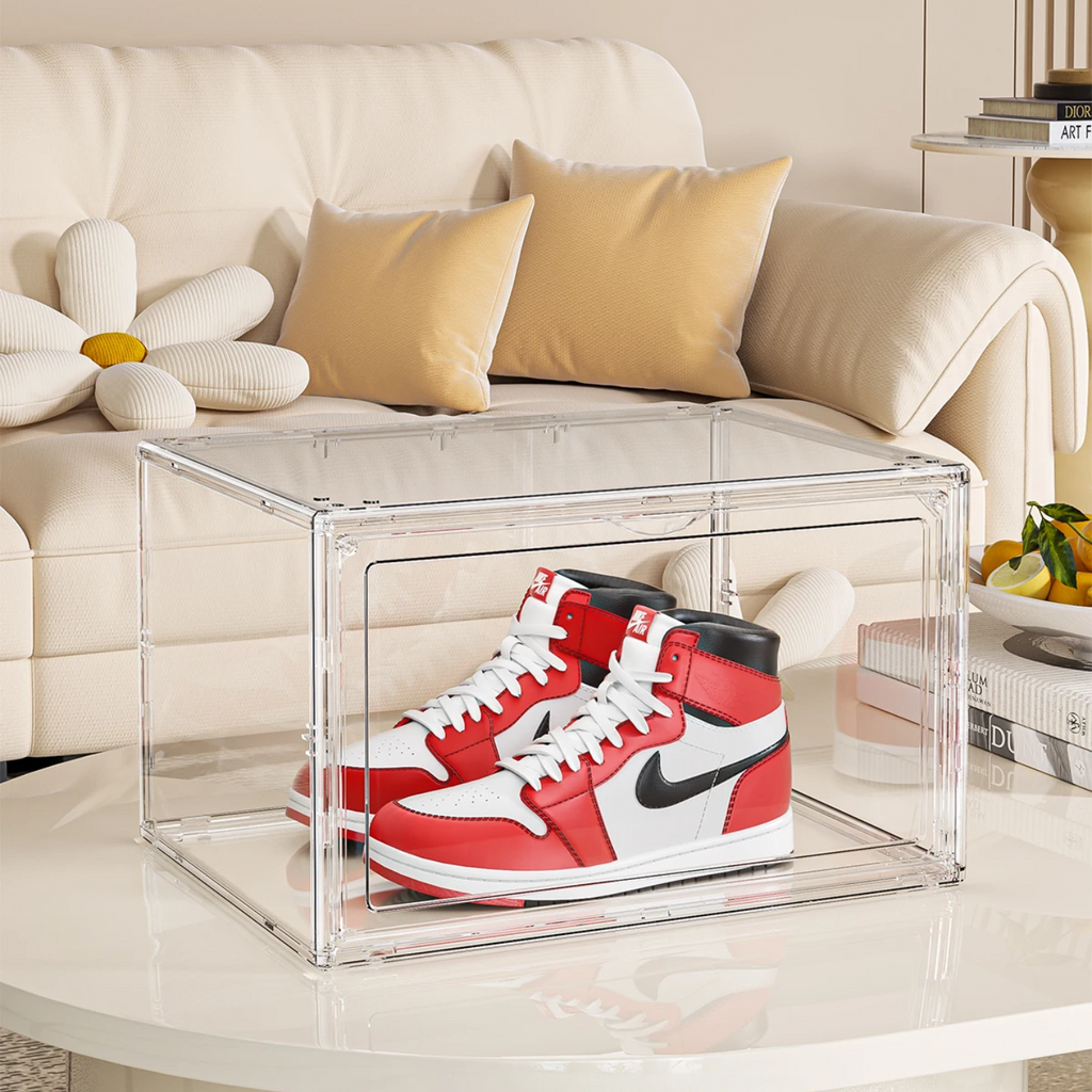 1 Pcs Stackable Transparent Shoe Box Organizer, Multipurpose Display Case, Sneakers Storage Rack 1 Pcs Stackable Transparent Shoe Box Organizer, Multipurpose Display Case, Sneakers Storage Rack