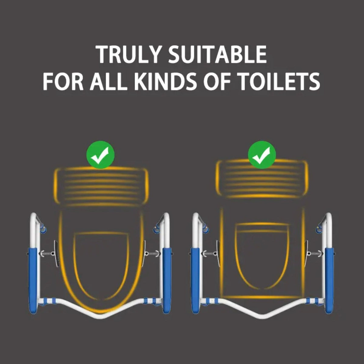 A Toilet Safety Rail is Attached to Closet.